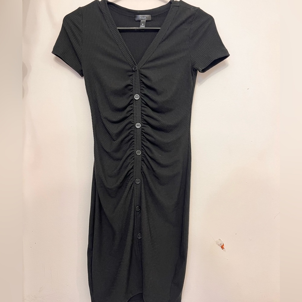 Black midi dress